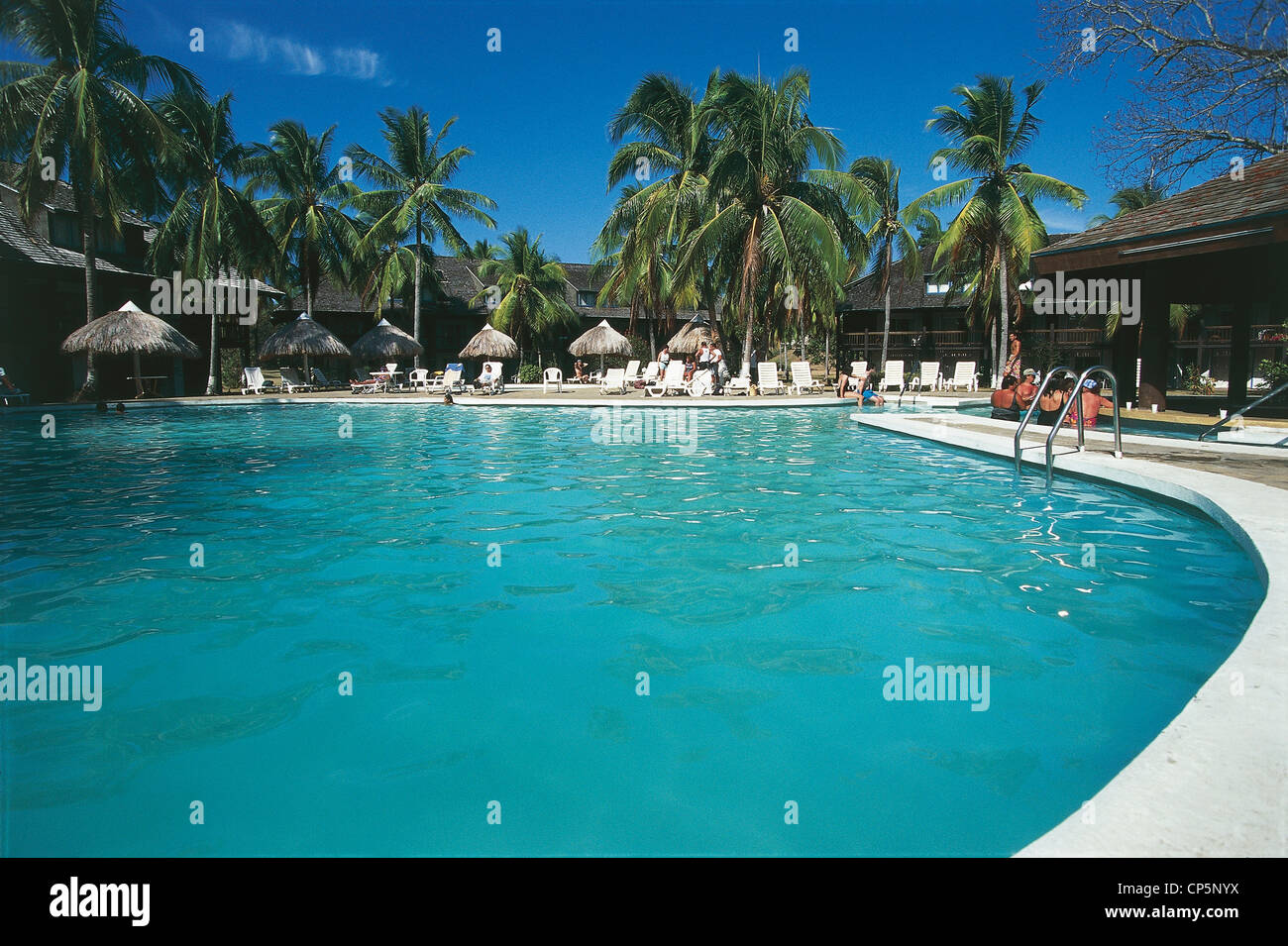 Panama - Archipelago de Las Perlas - Contadora Island. Swimming pool Hotel Contadora. Stock Photo