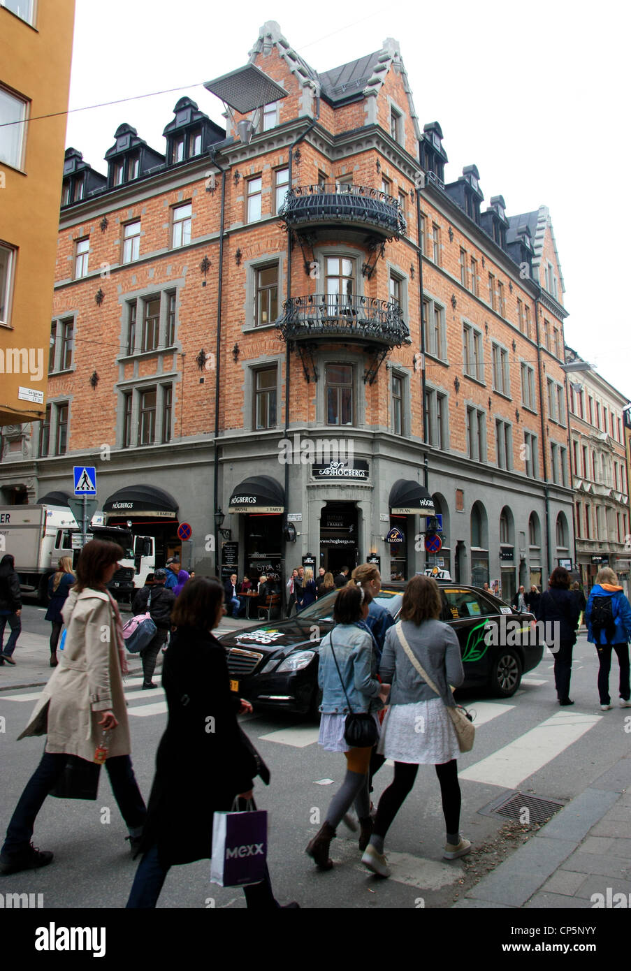 People walking in Götgatan in Södermalm, Stockholm Stock Photo