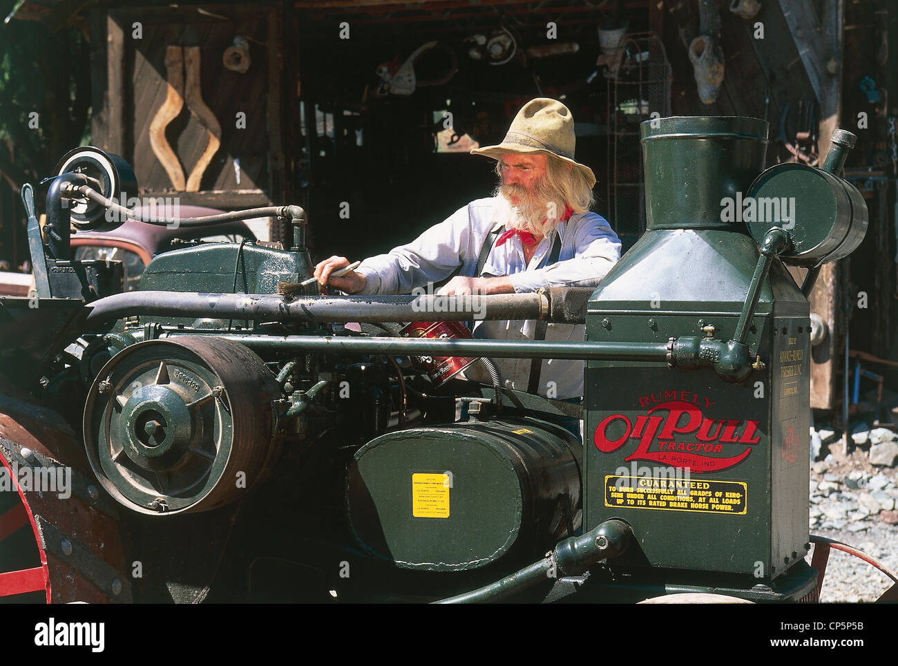 United States of America - Arizona - Jerome. The Gold King Mine. Antique machine tools Stock Photo