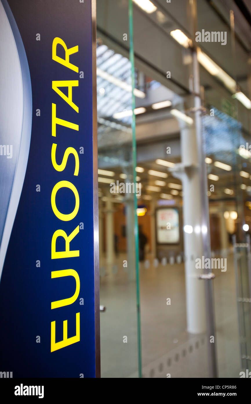 The Eurostar ticket hall in St Pancras Station, London, UK Stock Photo