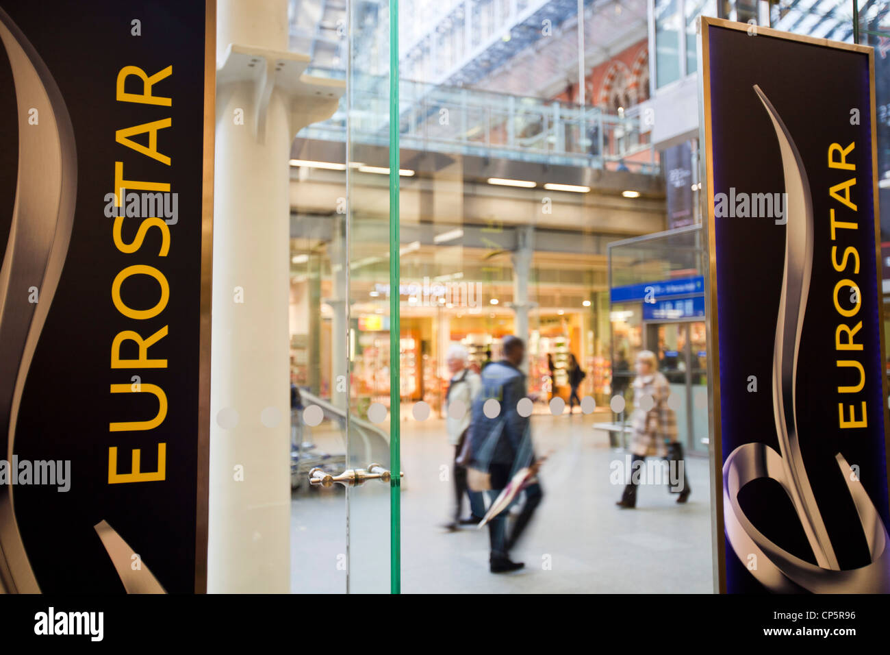 The Eurostar ticket hall in St Pancras Station, London, UK Stock Photo