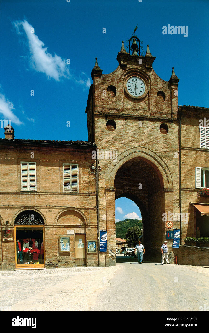 Marche - Amandola (Fm). Porta San Giacomo. Stock Photo
