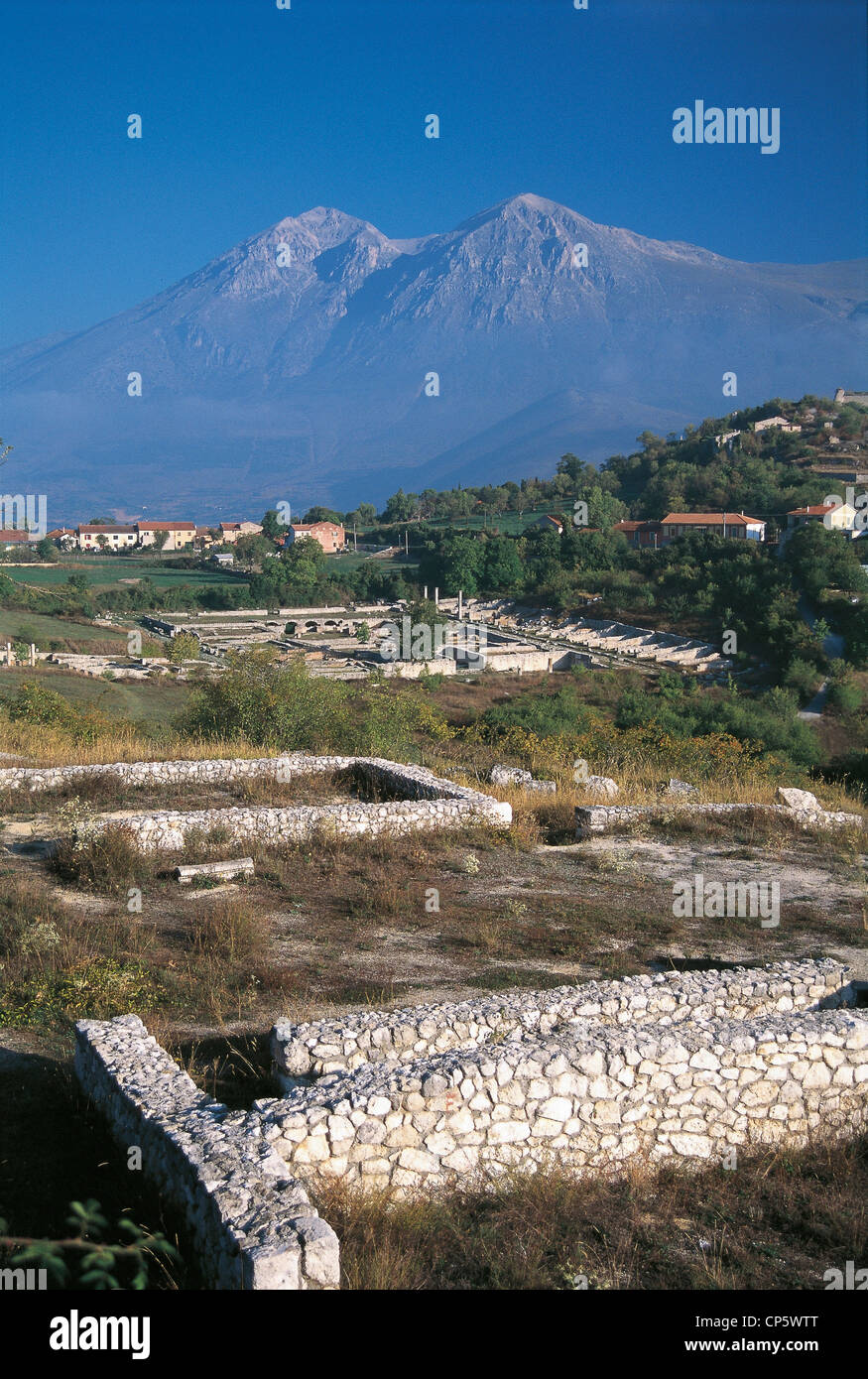 Abruzzo - Massa d'Albe (L'Aquila), the ruins of Alba Fucens. Stock Photo