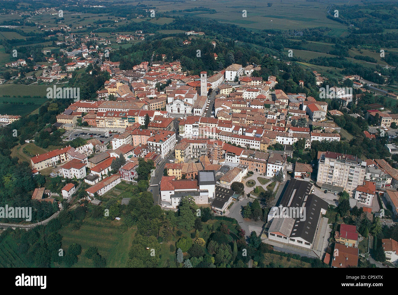 Friuli-Venezia Giulia - San Daniele del Friuli (UD). Aerial view. Stock Photo