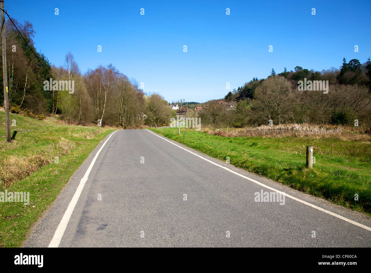 Abinger Road looking towards Coldharbour Village from Leith Hill Surrey Stock Photo Alamy