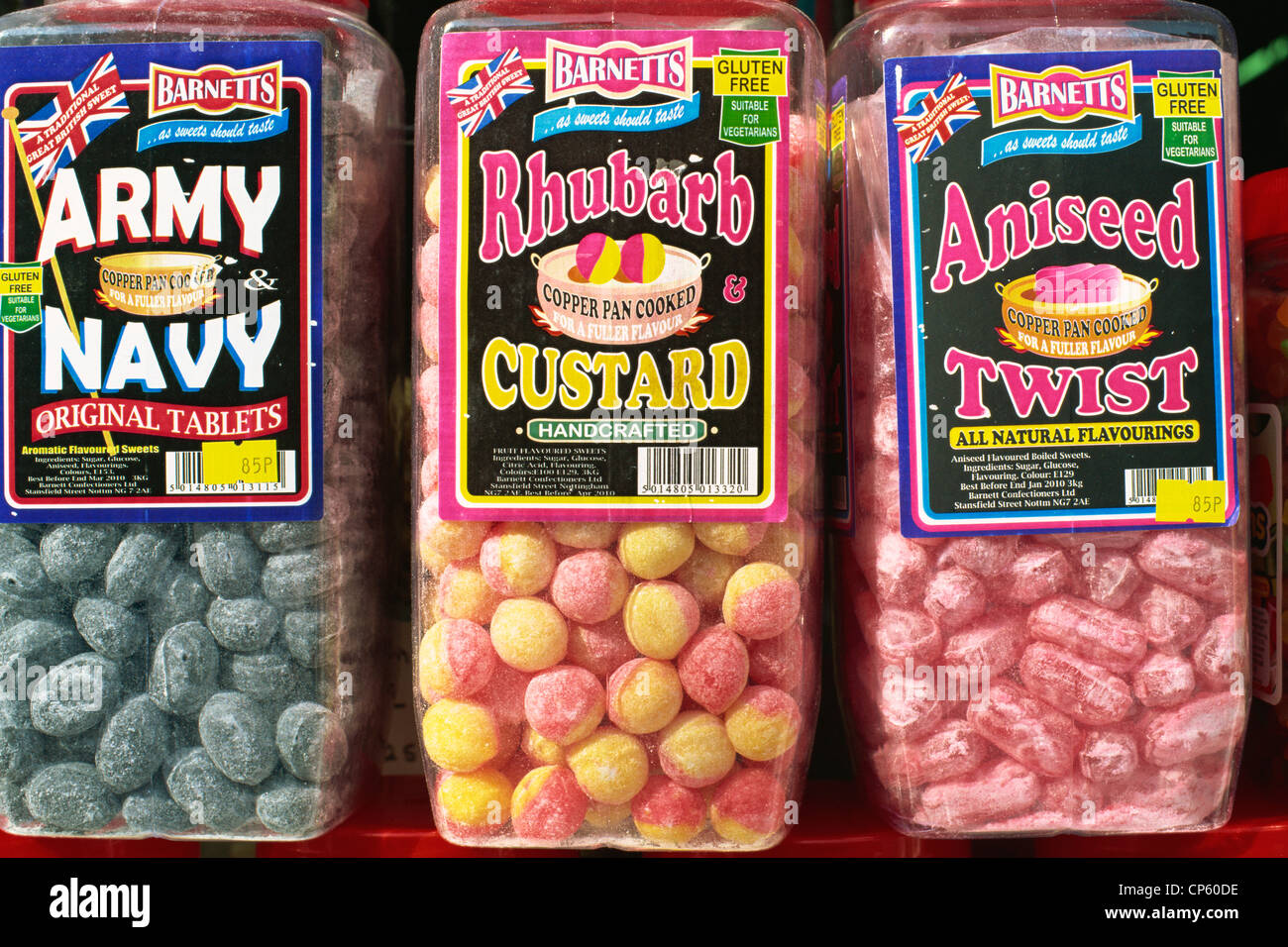 England, Traditional Sweet Jars Stock Photo Alamy