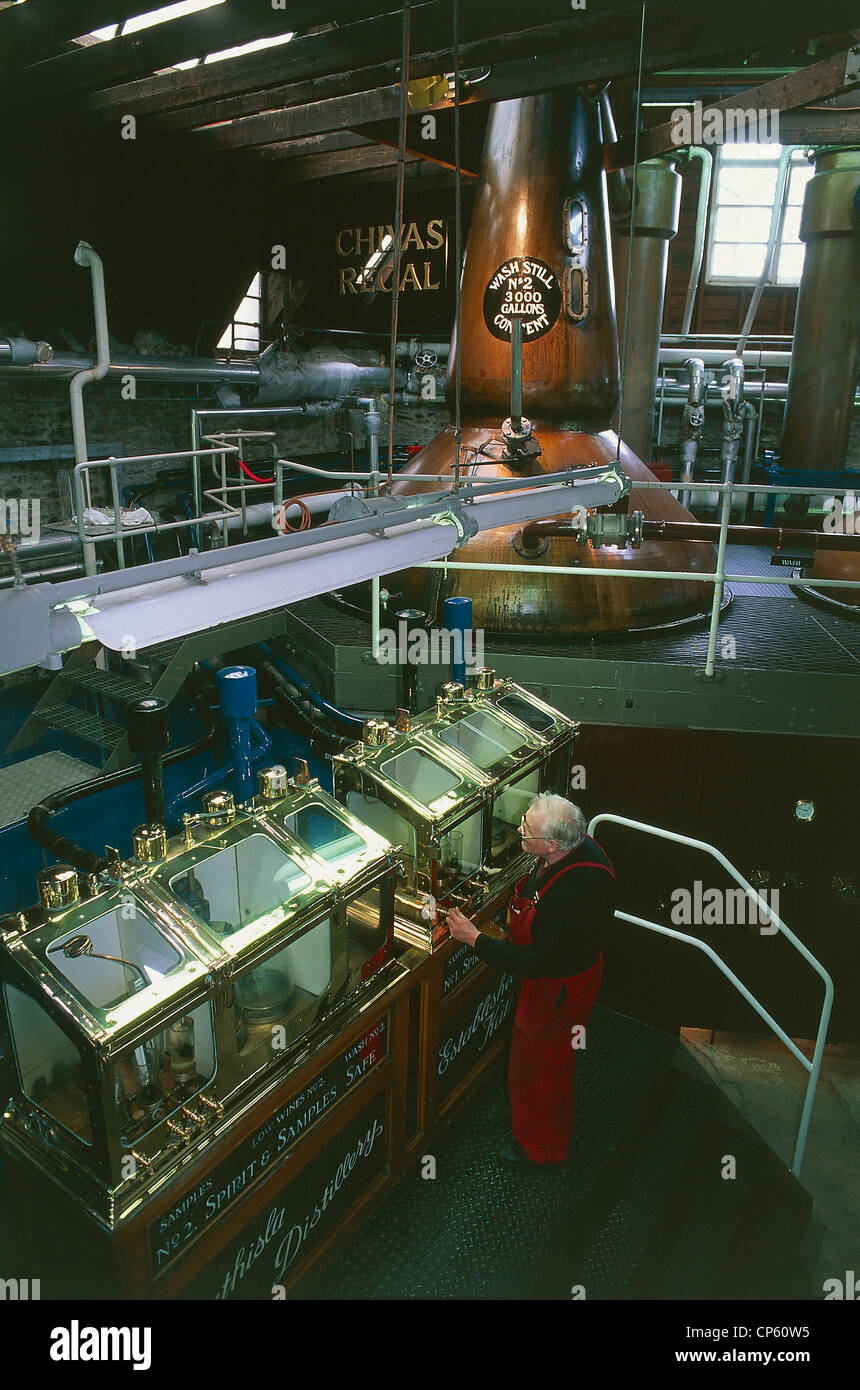 United Kingdom - Scotland - Keith, Malt Whisky Trail. Strathisla Distillery. Office for the distillation Stock Photo