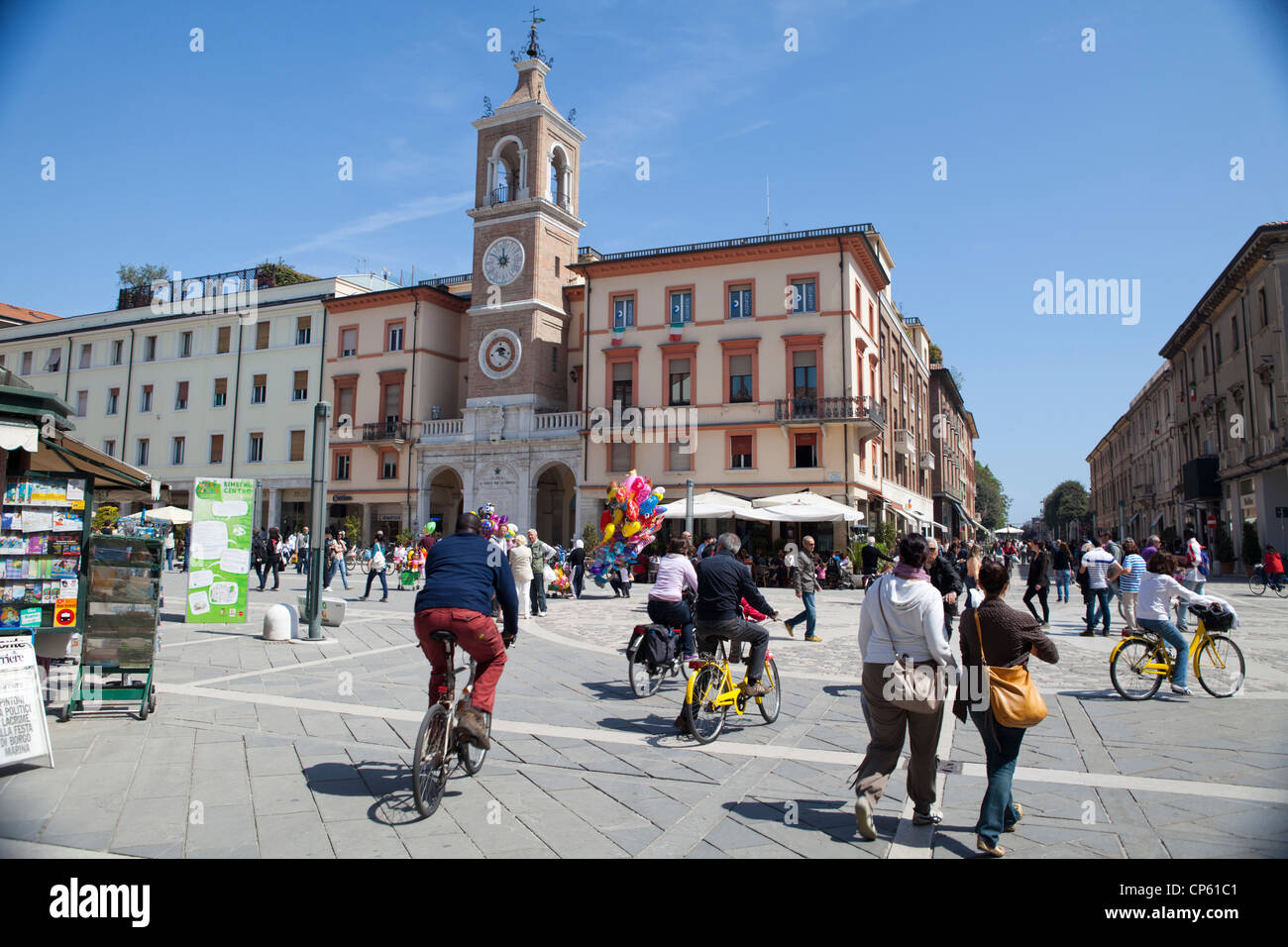 Rimini, Piazza tre Martiri Three Martyrs place, Italy Stock Photo Alamy