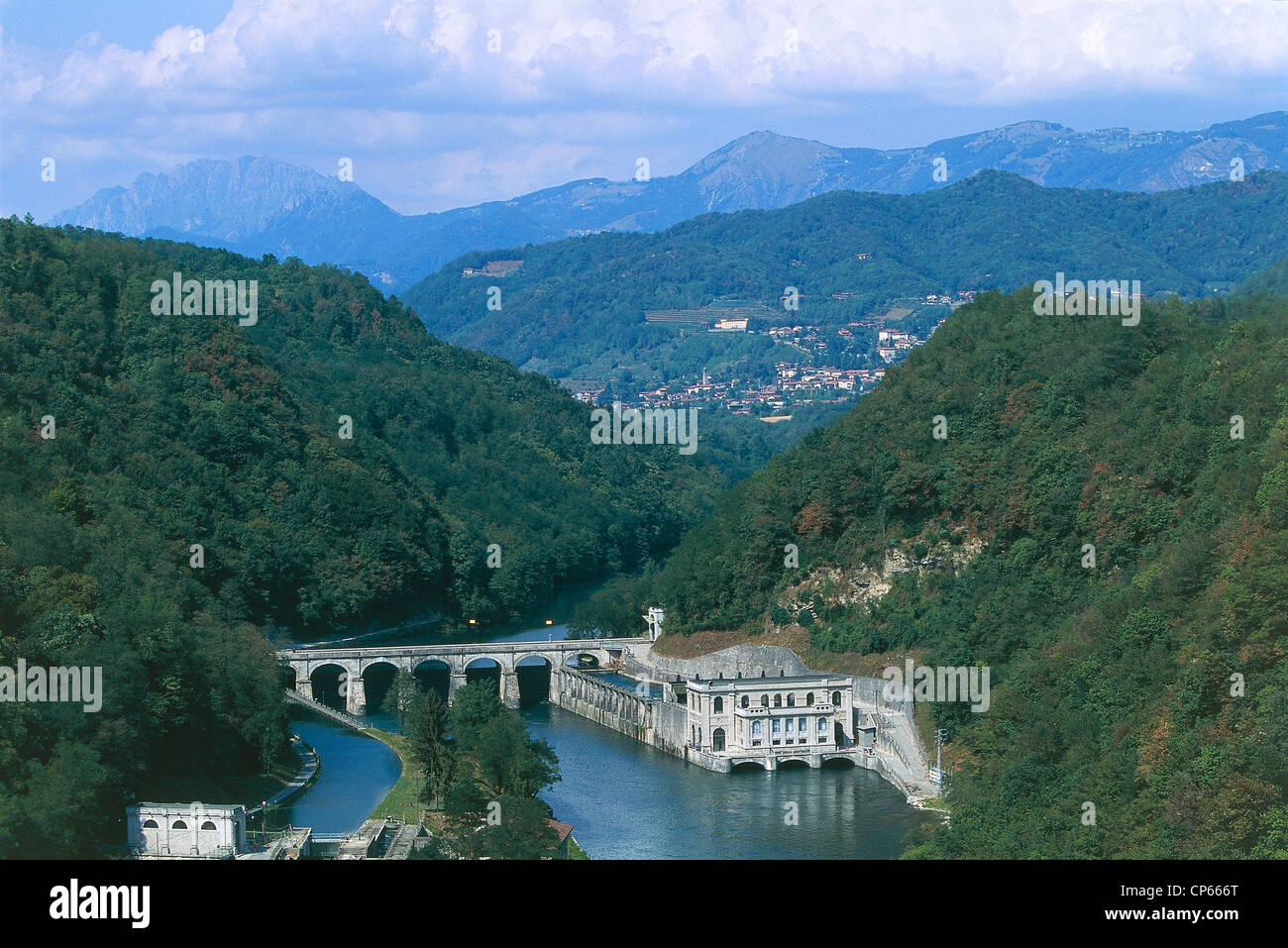 Lombardia - Paderno d'Adda (LC). Hydroelectric. Stock Photo