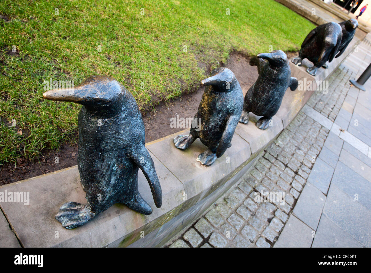 photo Whale Sculpture Dundee https www alamy com stock photo penguin statue on wall at st marys parish church dundee scotland 48080140 html