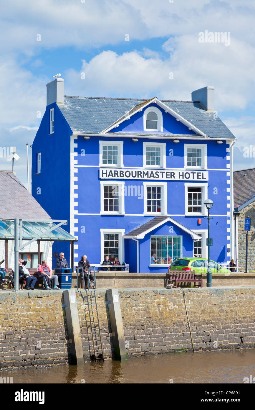 Harbourmaster Hotel Aberaeron Mid Wales Ceredigion coast UK GB EU Europe Stock Photo