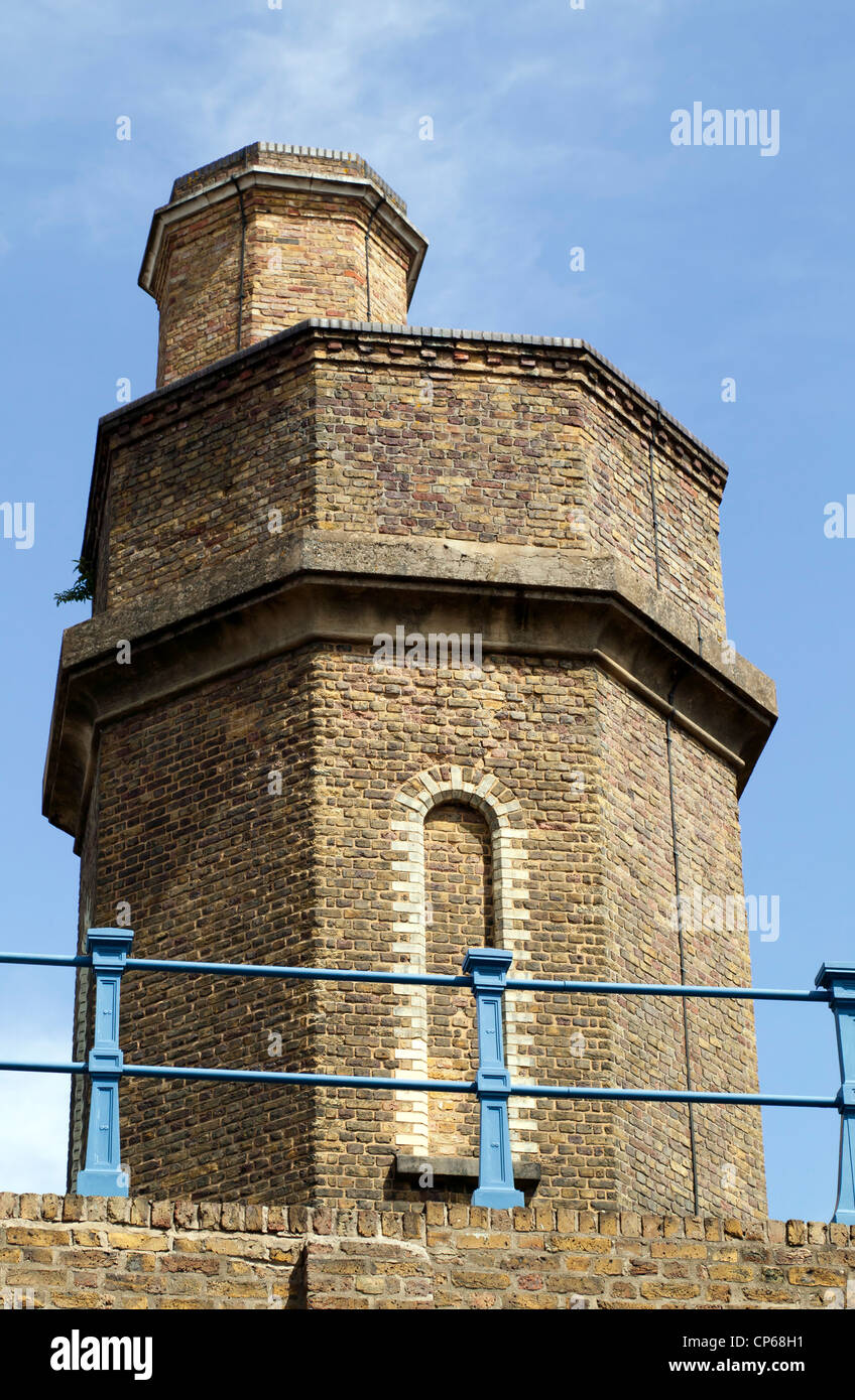 Hydraulic accumulator Tower used to power cranes at the Limehouse Basin from Victorian times