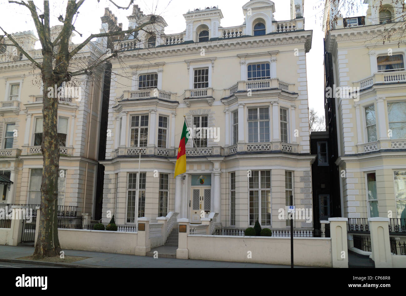 The High Commission for the Republic of Cameroon, 84 Holland Park, London, UK. Stock Photo
