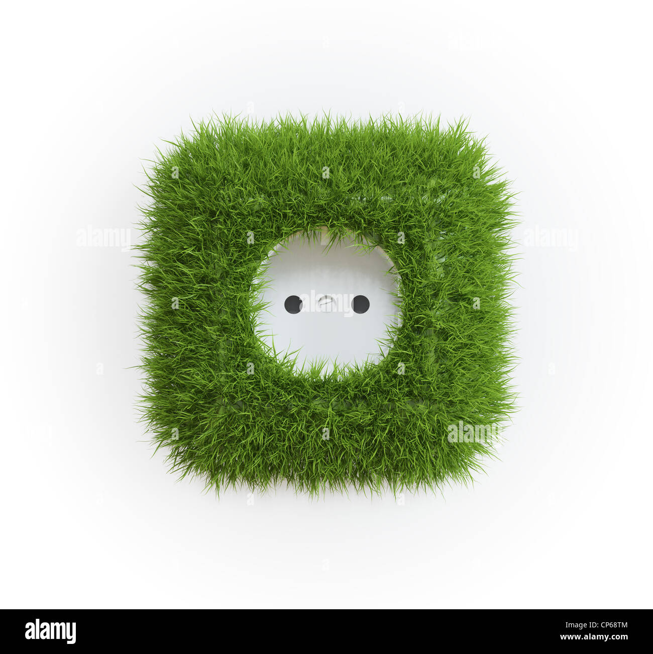 Grass covered outlet - renewable energy concept Stock Photo