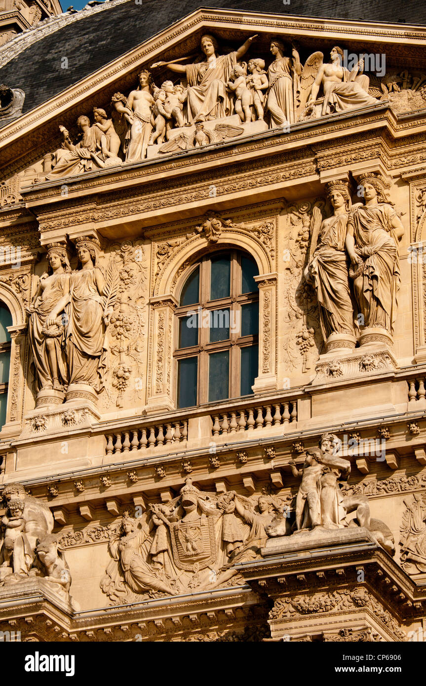 Louvre Museum French Sculptures High Resolution Stock Photography and
