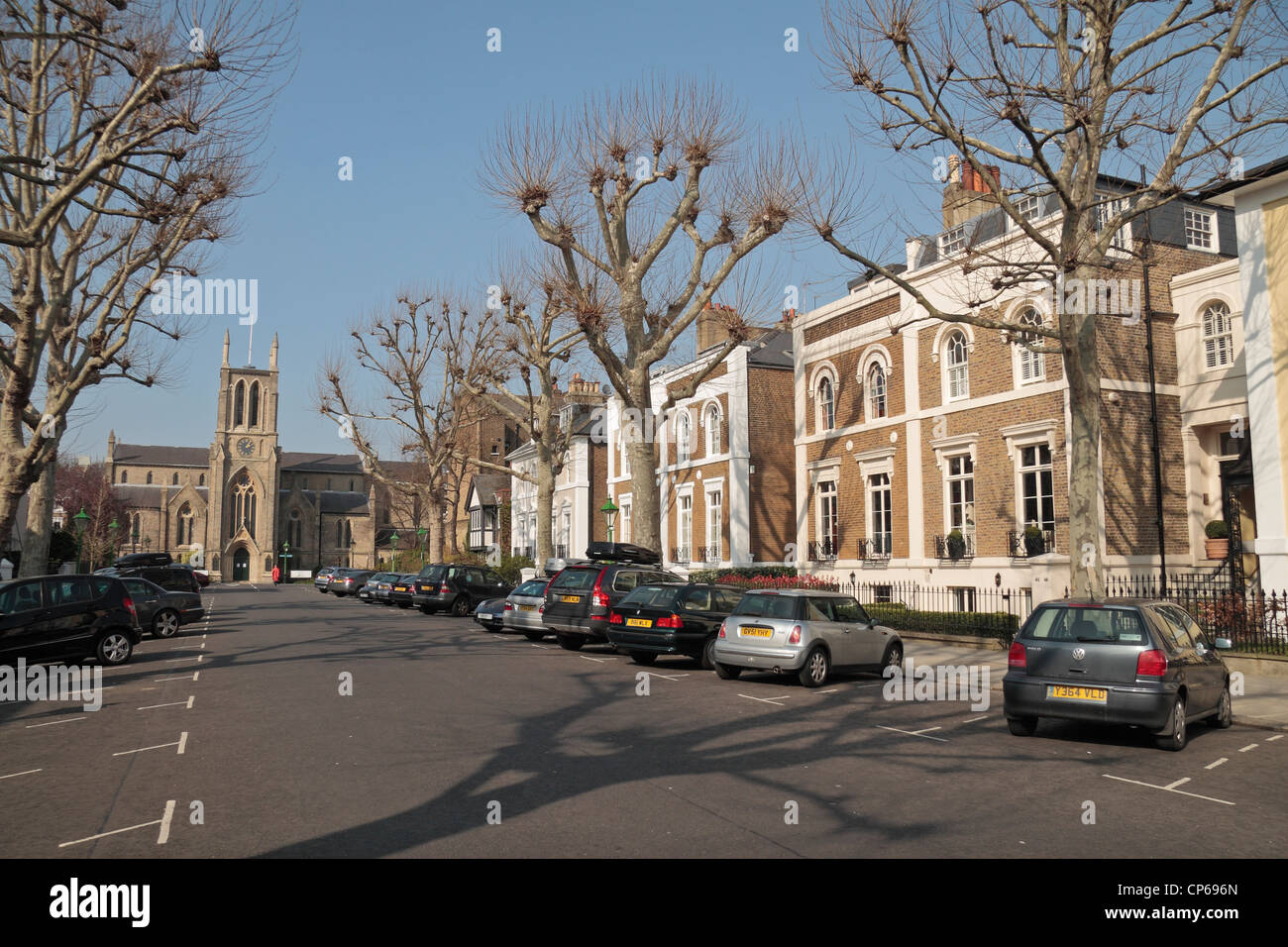 General view along Addison Avenue W11 in the Royal Borough of