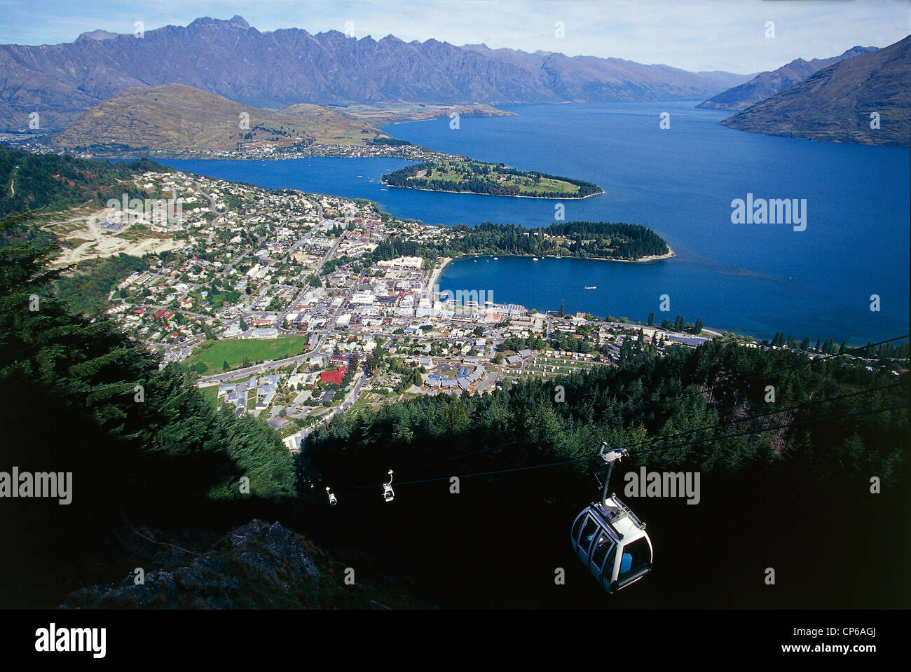 New Zealand - South Island - Otago - Queenstown. Lake Wakatipu Stock ...