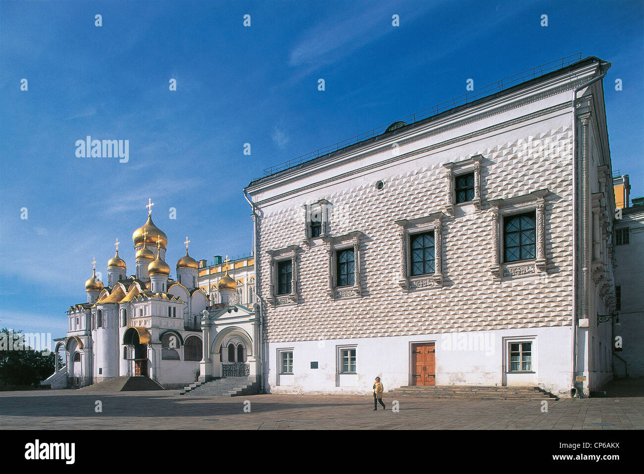 Russia Moscow Kremlin Palace A Cutting Edge And Collegiate Annunciation Stock Photo