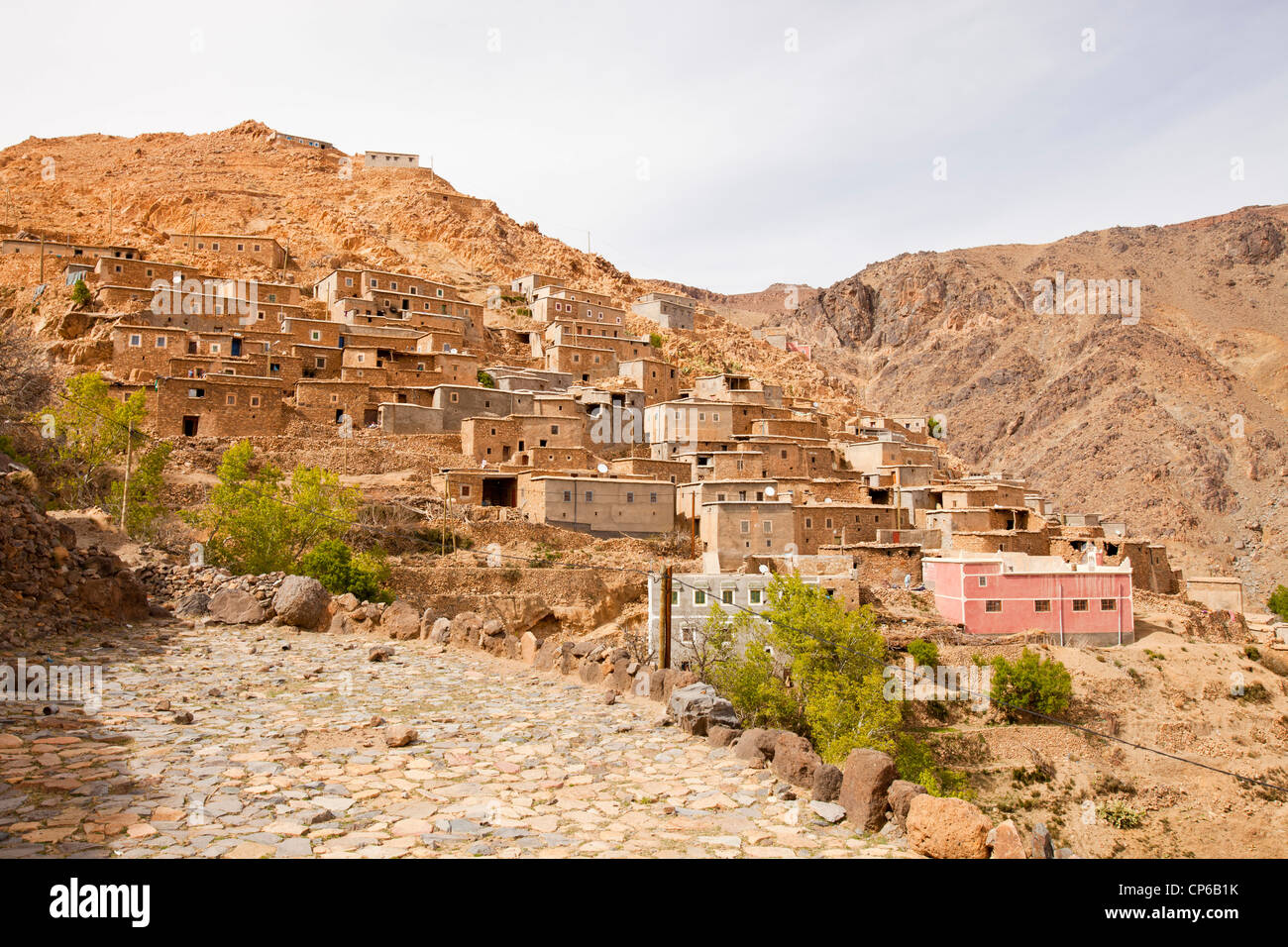 A Berber village in the Anti Atlas mountains of Morocco. Stock Photo