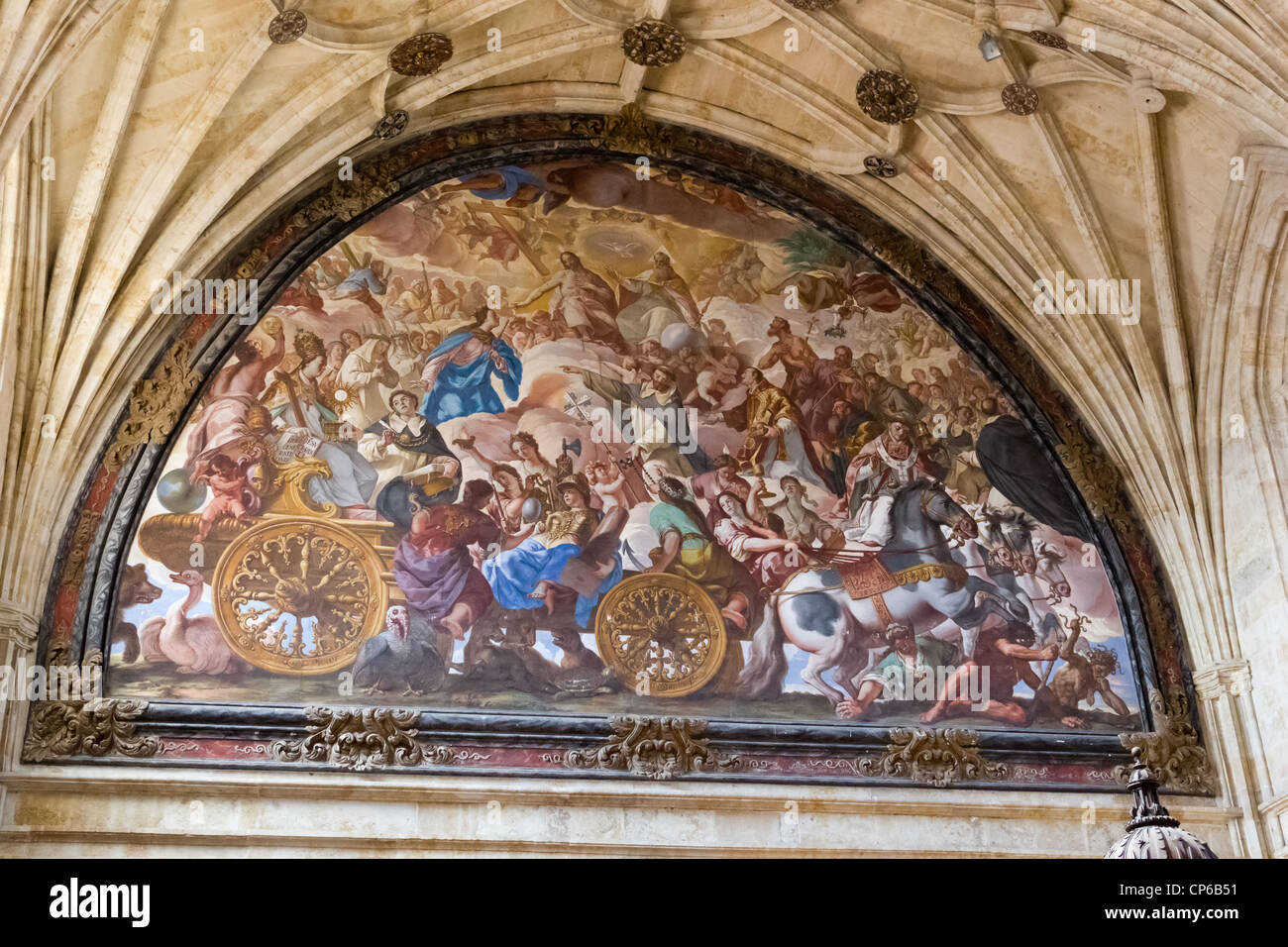 Salamanca - Triumph of the Church - Convento de San Esteban (Convent of St. Stephen) Stock Photo