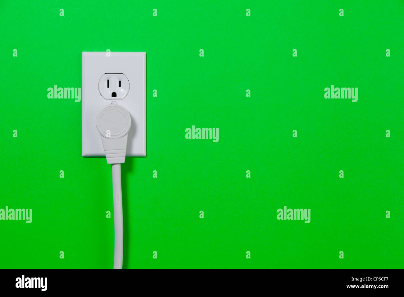 Green Wall outlet Stock Photo Alamy