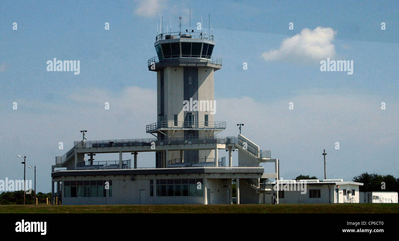 Kennedy Space Center Shuttle Landing Facility control tower. Stock Photo