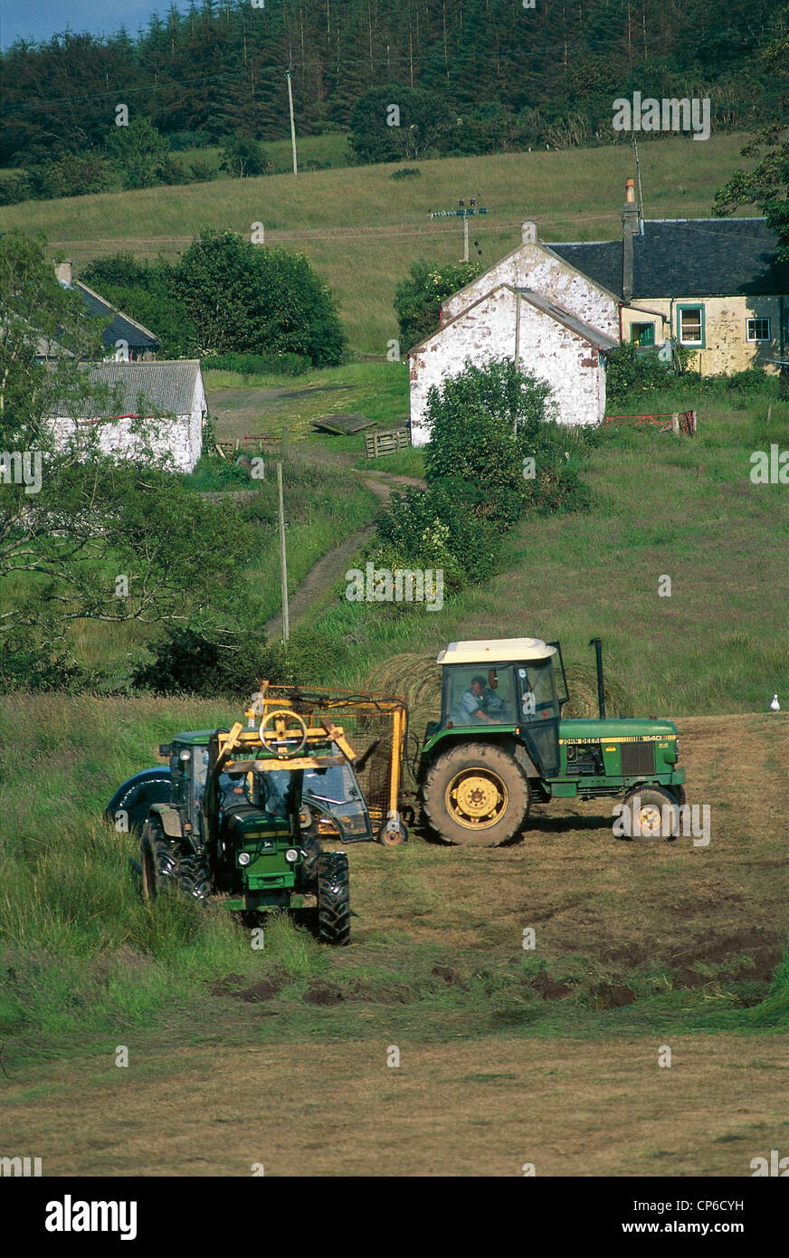 United Kingdom Scotland Isle of Bute Rothesay, farm work Stock Photo Alamy