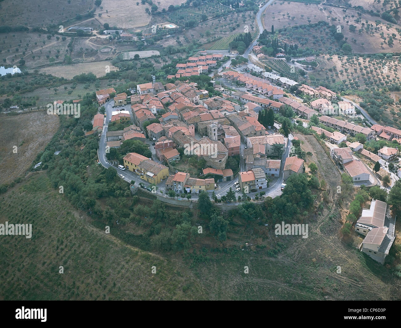 Tuscany - Monte, a village of Magliano in Toscana (Gr) - Aerial view Stock  Photo - Alamy