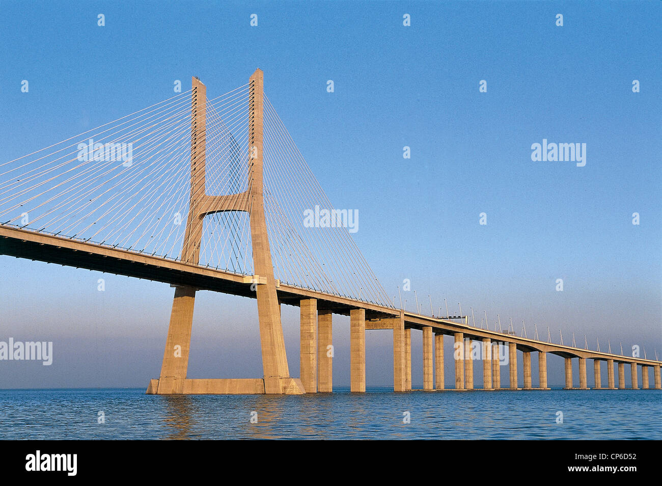 Portugal - Lisbon - Expo '98. The Vasco de Gama bridge. Stock Photo