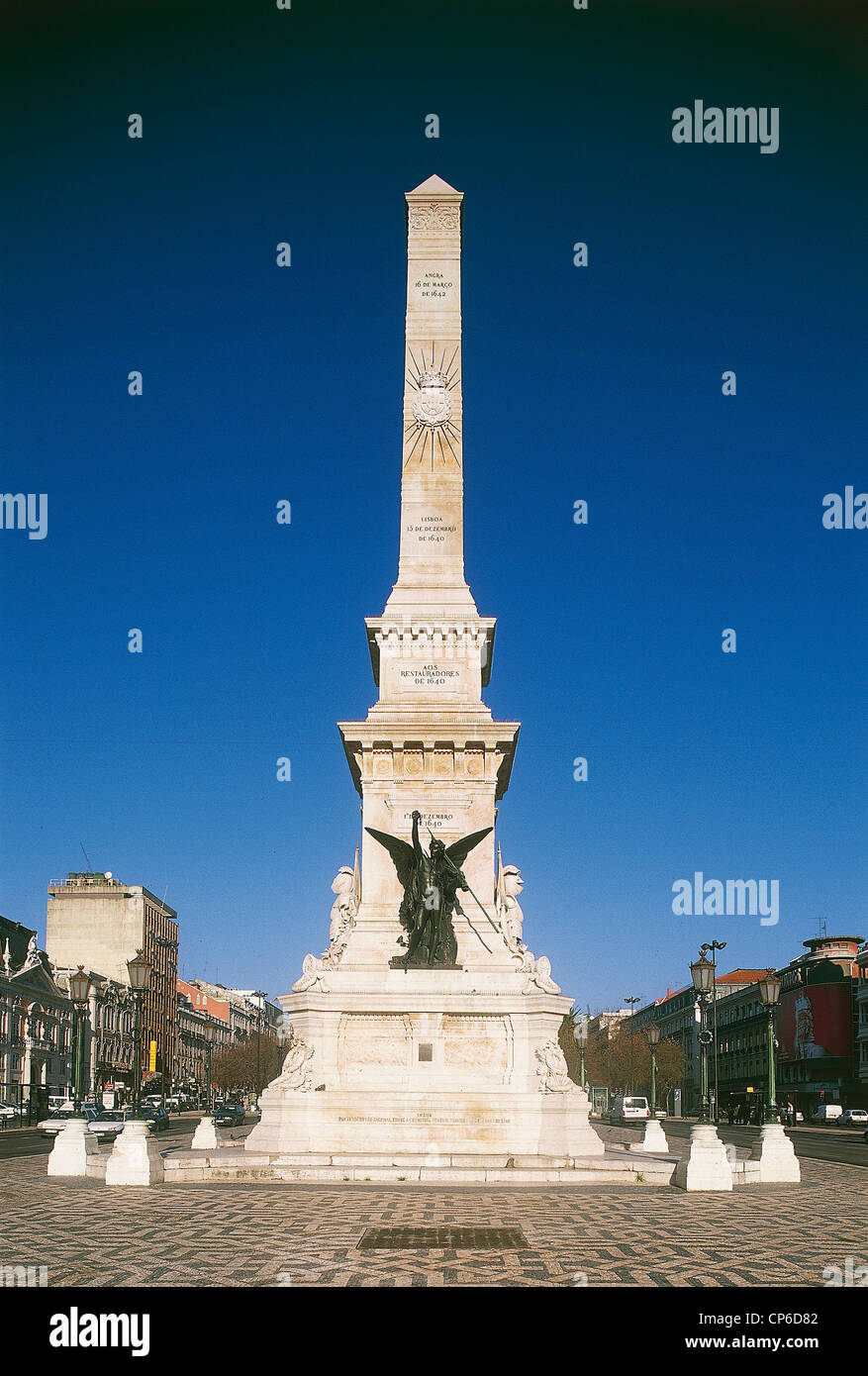 Portugal Lisbon, Praca dos Restauradores. Monumento dos Restauradores ...