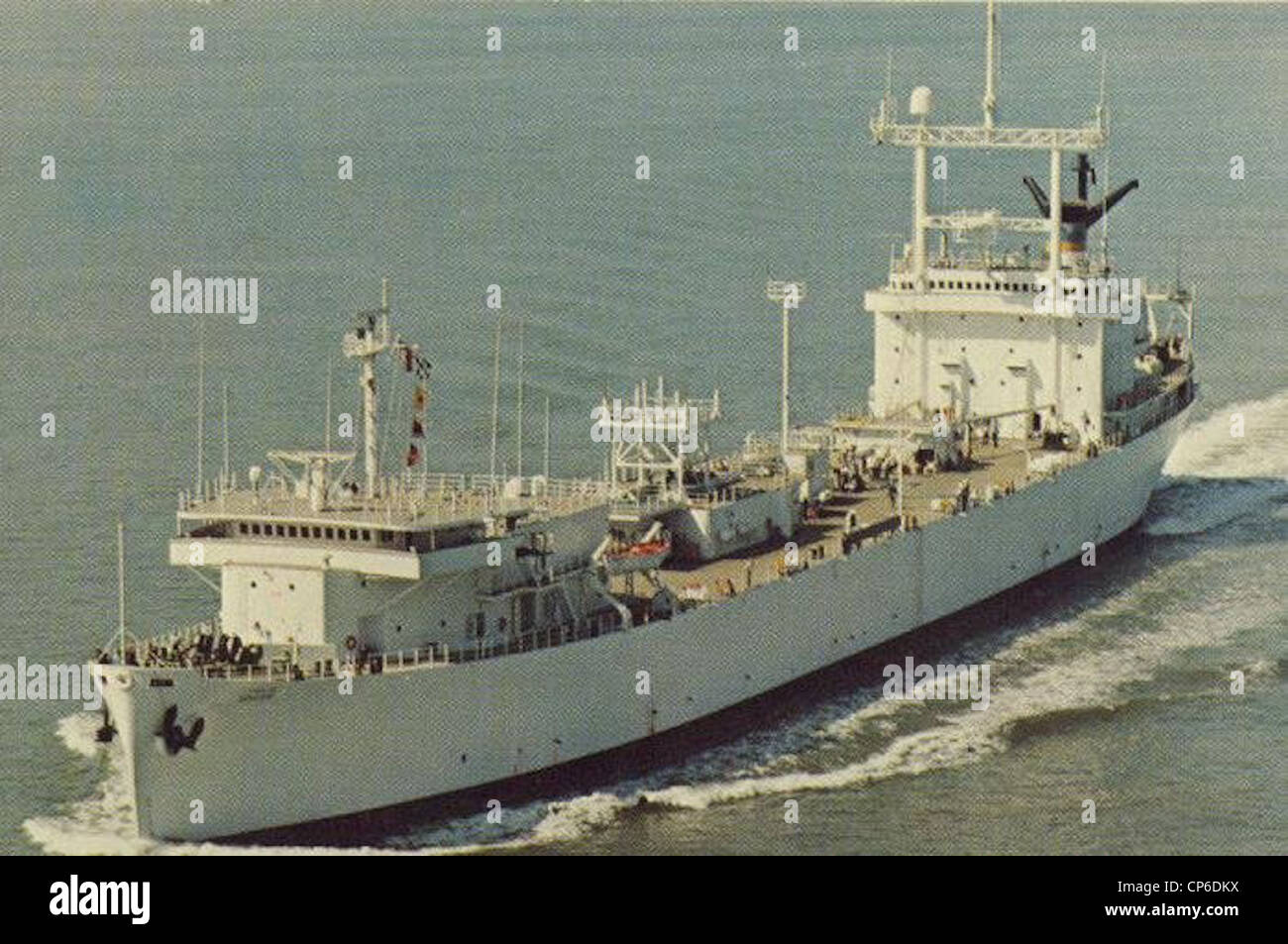 USNS Vanguard as Navigational Test Ship Stock Photo