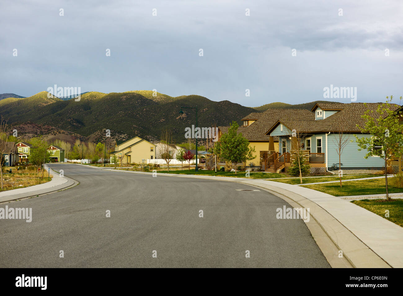 Craftsman Style residential homes in Colorado, USA Stock Photo