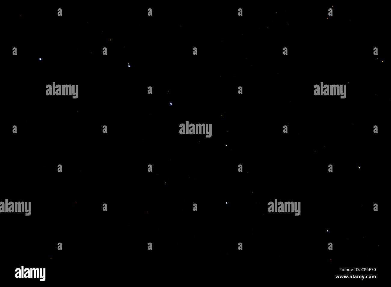 The Plough , otherwise known as the Big Dipper, Saptarishi or saucepan.  Part of Ursa Major constellation. Stock Photo