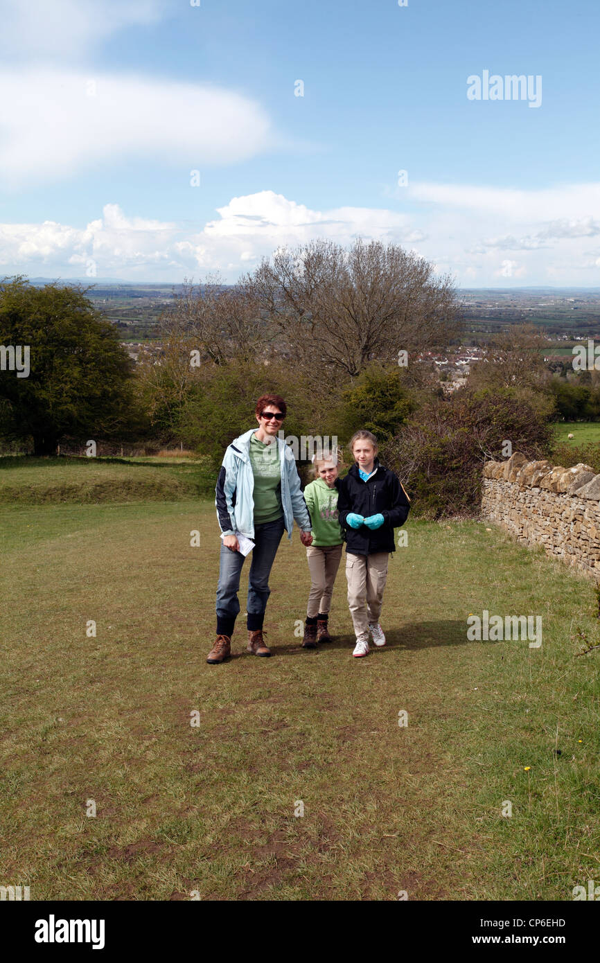 Walking the Cotswold Way. Stock Photo