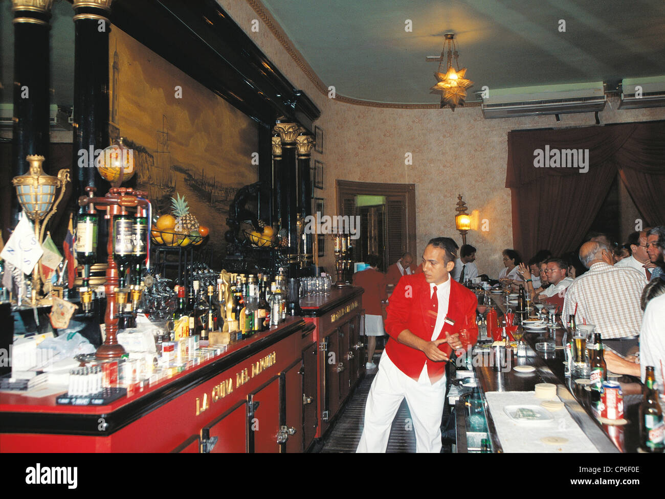 Cuba Havana Habana Vieja Restaurant Inside Floridia Stock Photo
