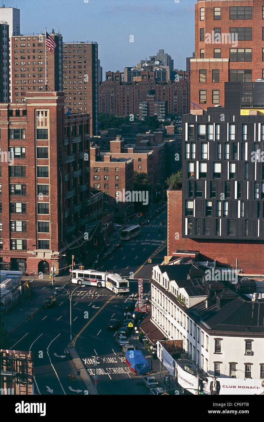 United States of America - New York, Greenwich Village. Greenwich Street from the Hotel Gansevoort Stock Photo