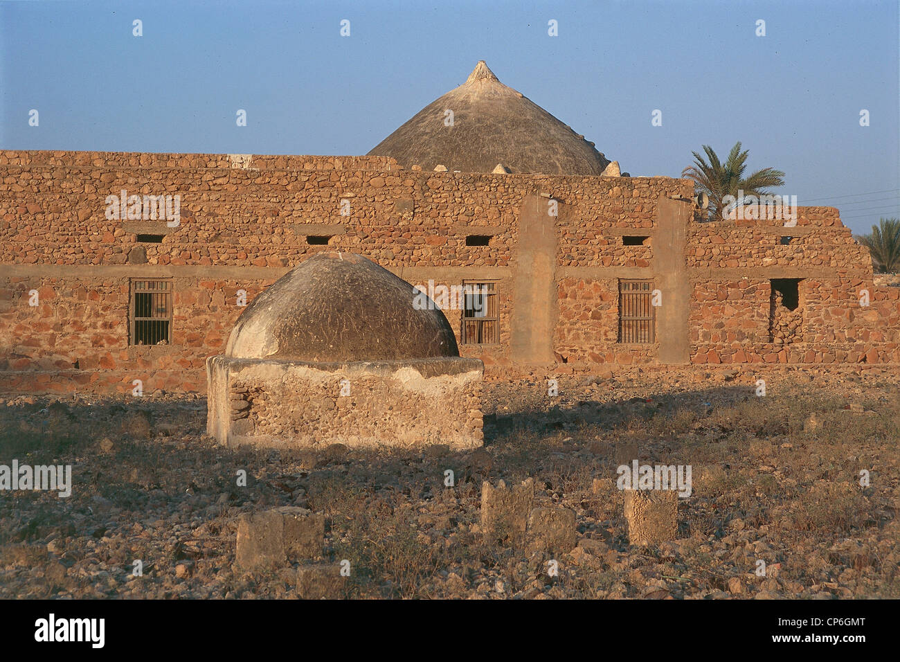 Yemen Socotra Island Hadibu Cemetery and the Arab Mosque Stock