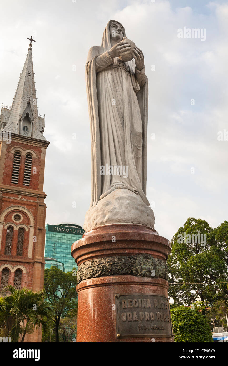 Statue of Virgin Mary outside Notre Dame Cathedral, Ho Chi Minh City