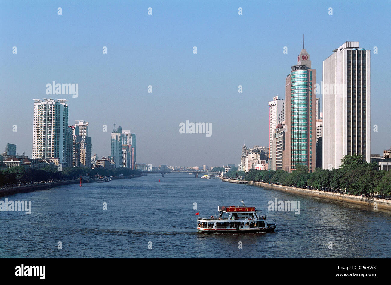 China - Guangdong - Canton (Guangzhou), Pearl River (Zhu Jiang) Stock Photo