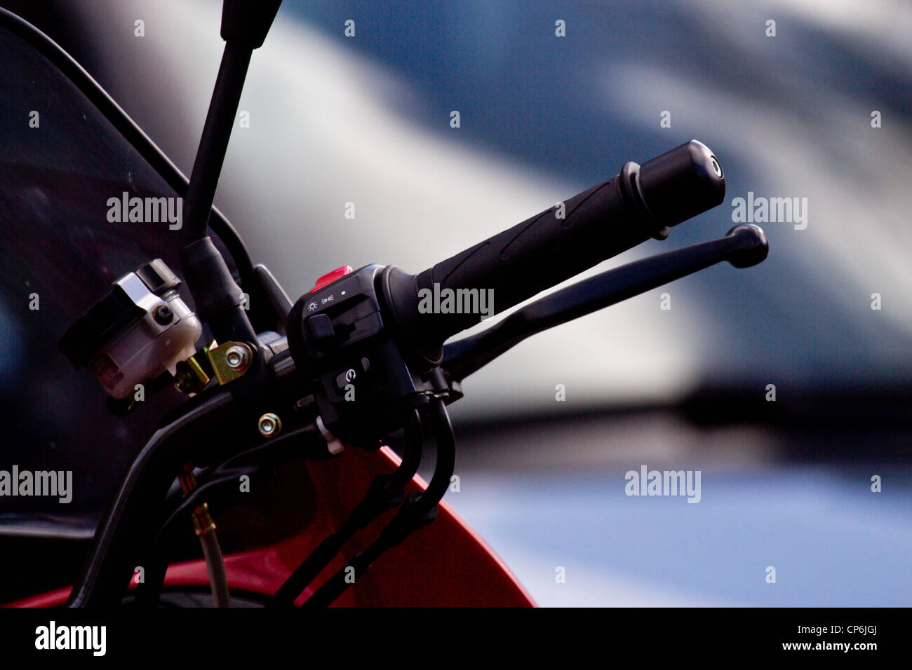 motorbike closeup Stock Photo