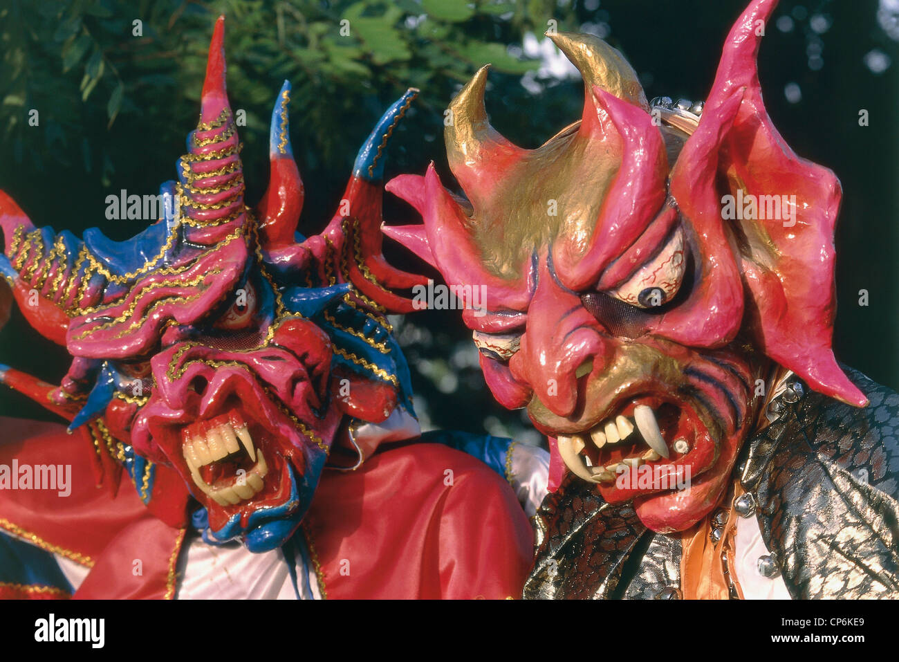 Dominican Republic Armando Bermudez National Park (or National Park of Pico Duarte) La Vega. Carnival. Apotropaic masks Stock Photo