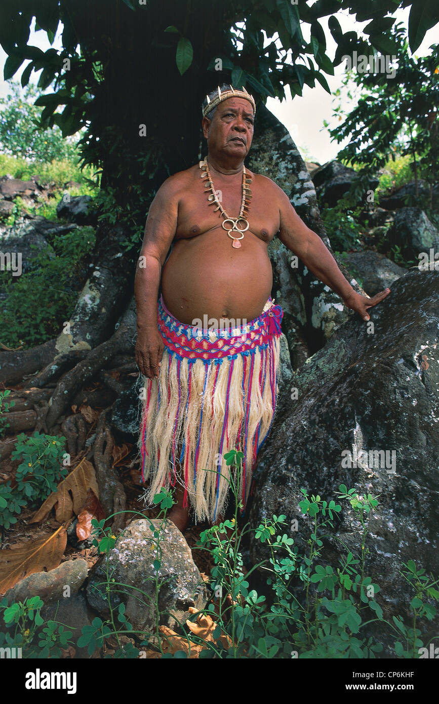 Micronesia - Eastern Caroline Islands - Island Ponhpei (Ponape). The 'king' Ilten Setten Stock Photo