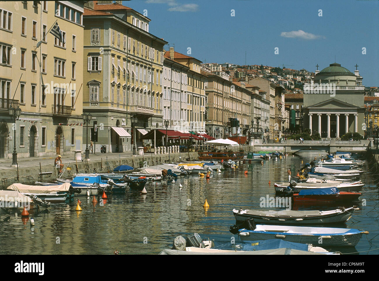 Friuli-Venezia Giulia - Trieste, the Grand Canal and the Church of Sant 'Antonio Nuovo (architect Pietro Nobile) Stock Photo