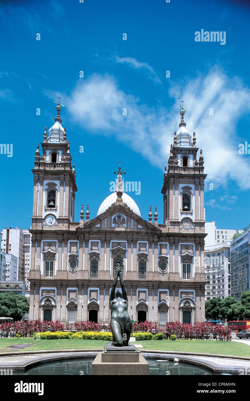 Rio De Janeiro Brazil'S Church Of Santa Maria Candelaria Stock Photo ...