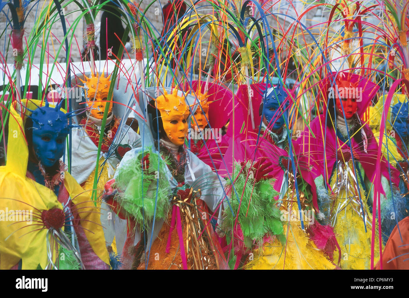 Puglia - Putignano (Ba). Carnival. Parade of masks Stock Photo - Alamy