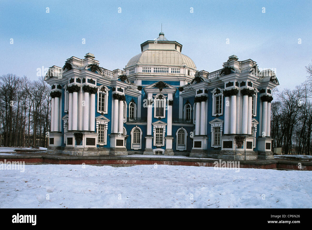 Russia - Greater St Petersburg, Pushkin (Tsarskoe Selo). L 'Ermitage. Architect Bartolomeo Francesco Rastrelli. Stock Photo