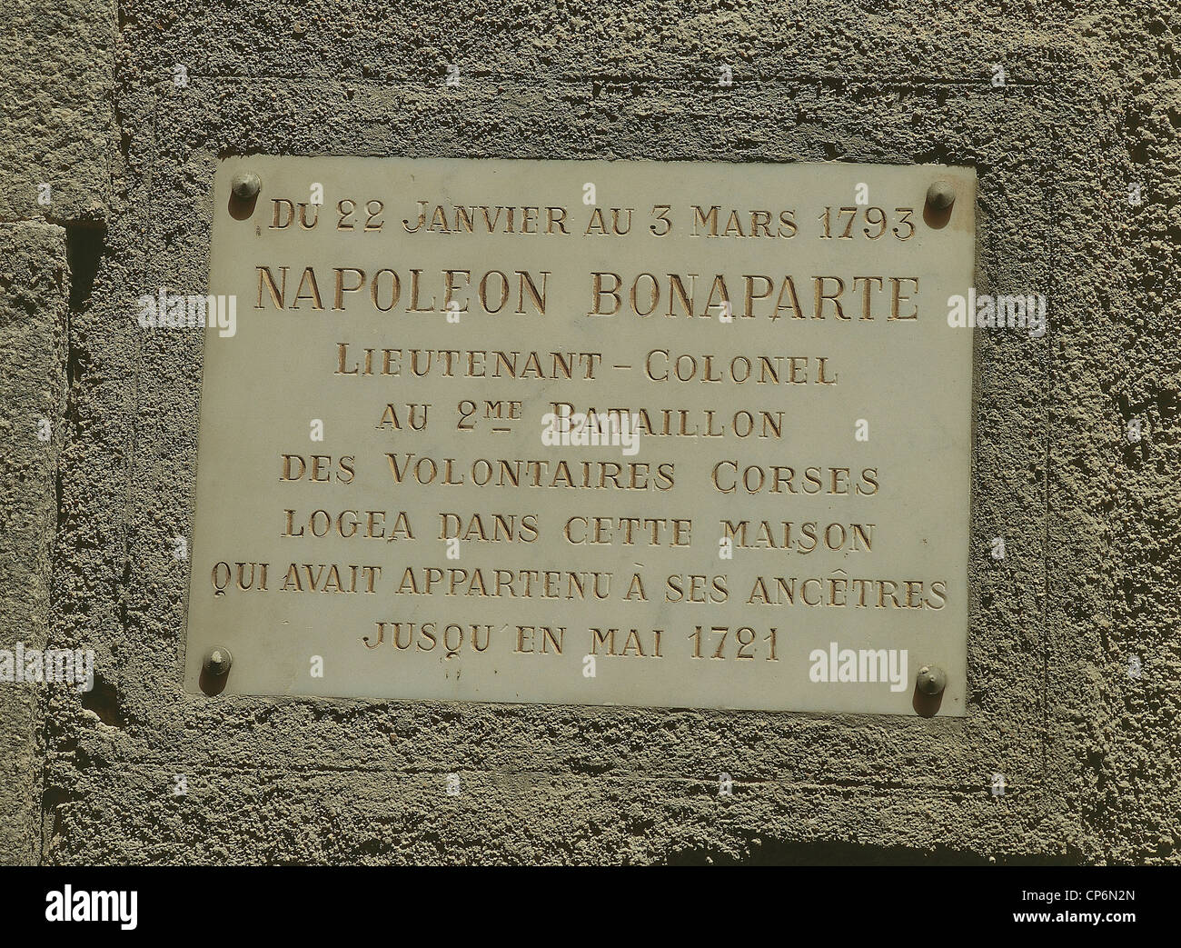 Insigne Carte De Corse En Aluminium - Motif Napoléon - Fabrication Française - Occasion