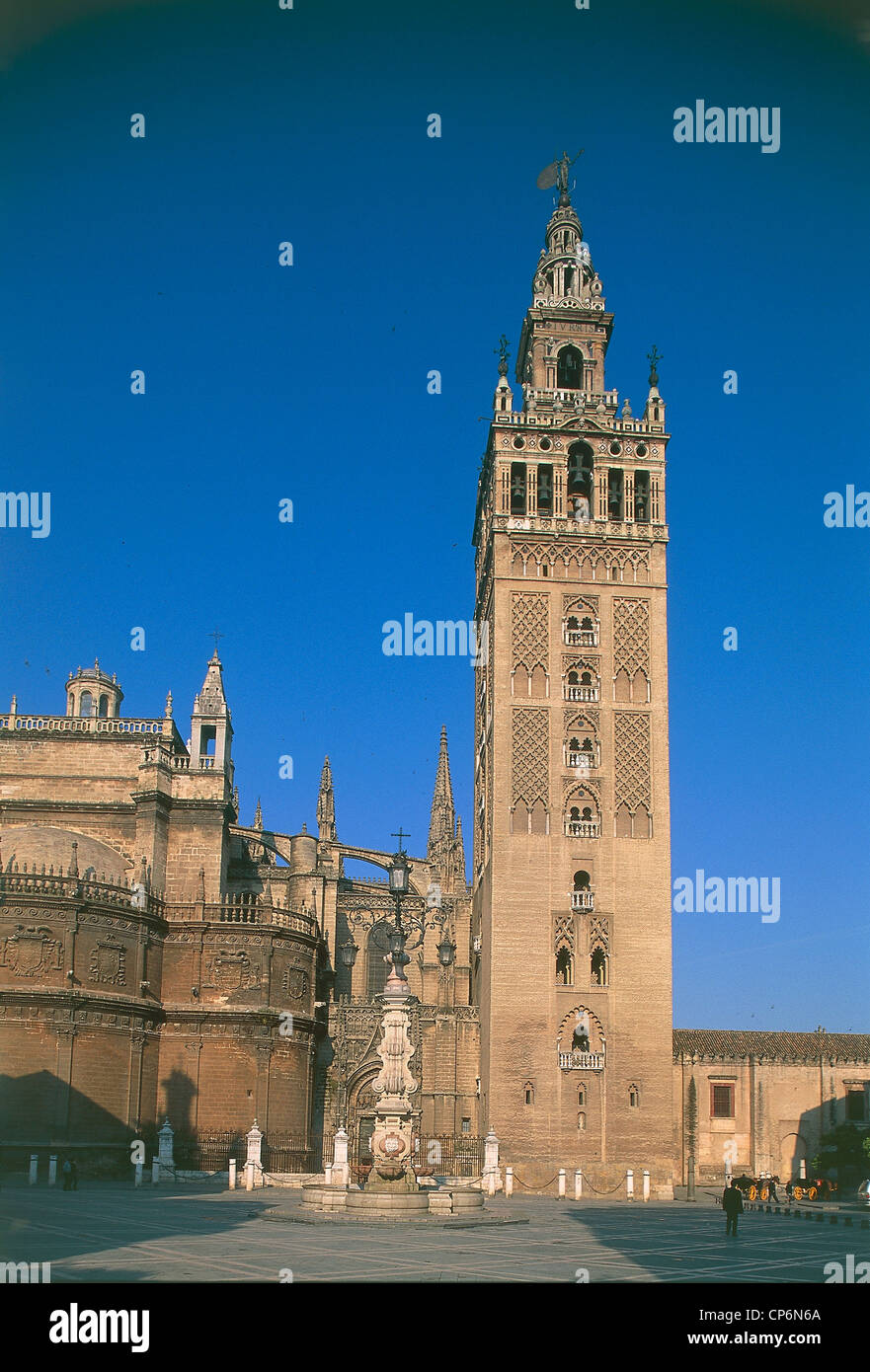 Spain - Andalusia - Seville. Cathedral and Giralda Tower Stock Photo