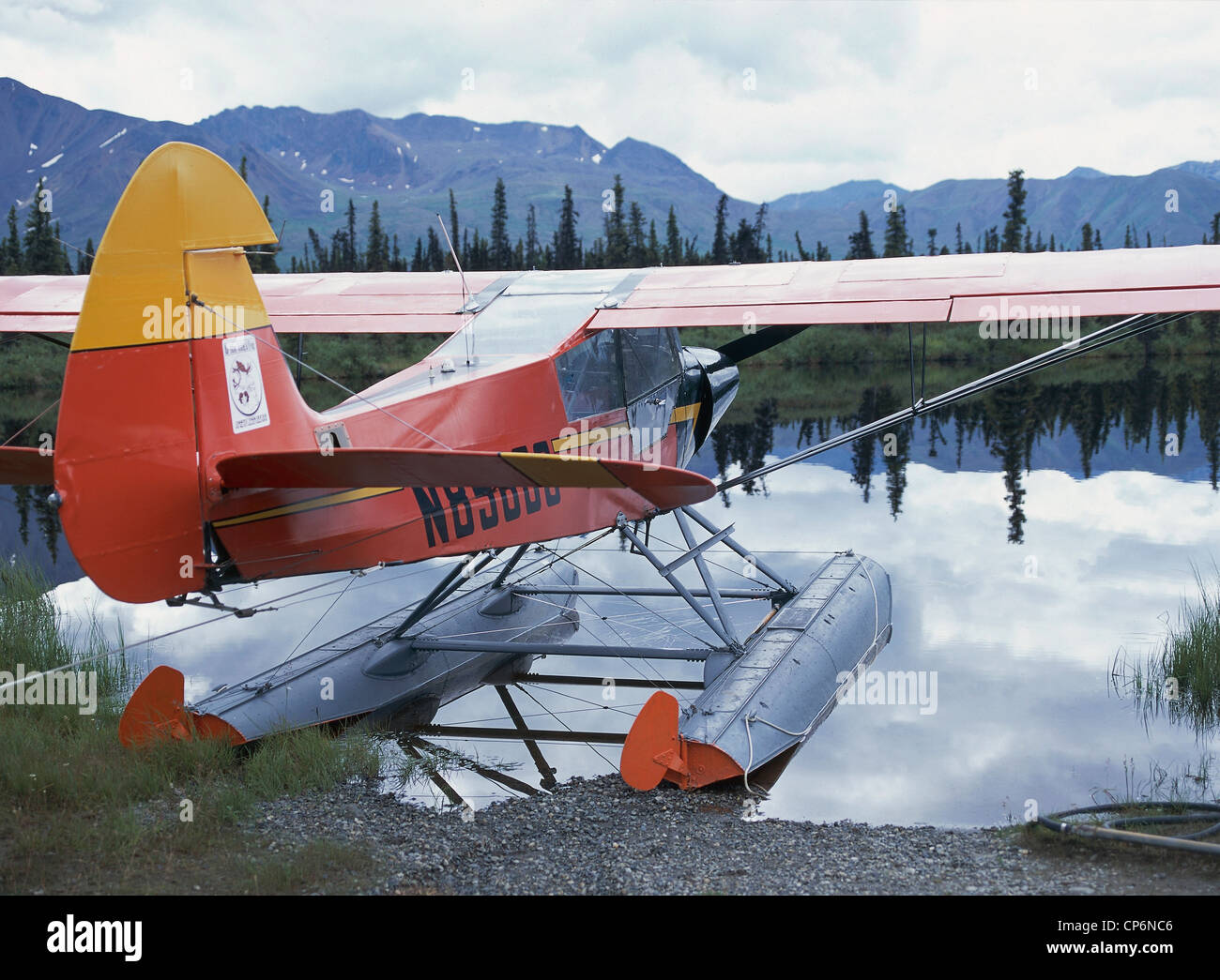 United States of America - Alaska - Glenn Highway. A seaplane Stock Photo