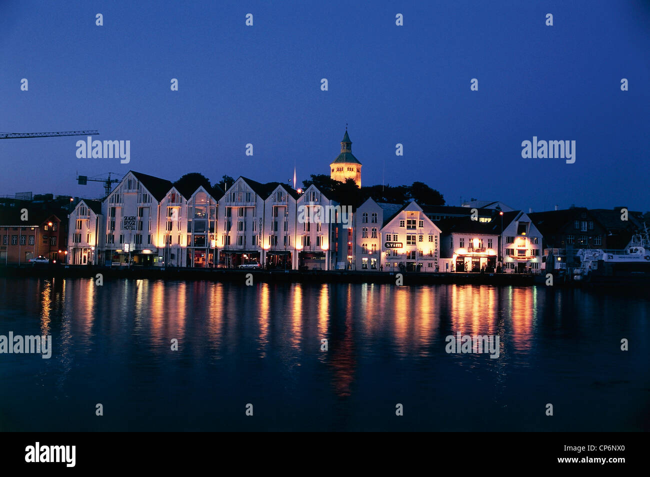 Norway - Rogaland County - Stavanger. The first light of evening Stock Photo